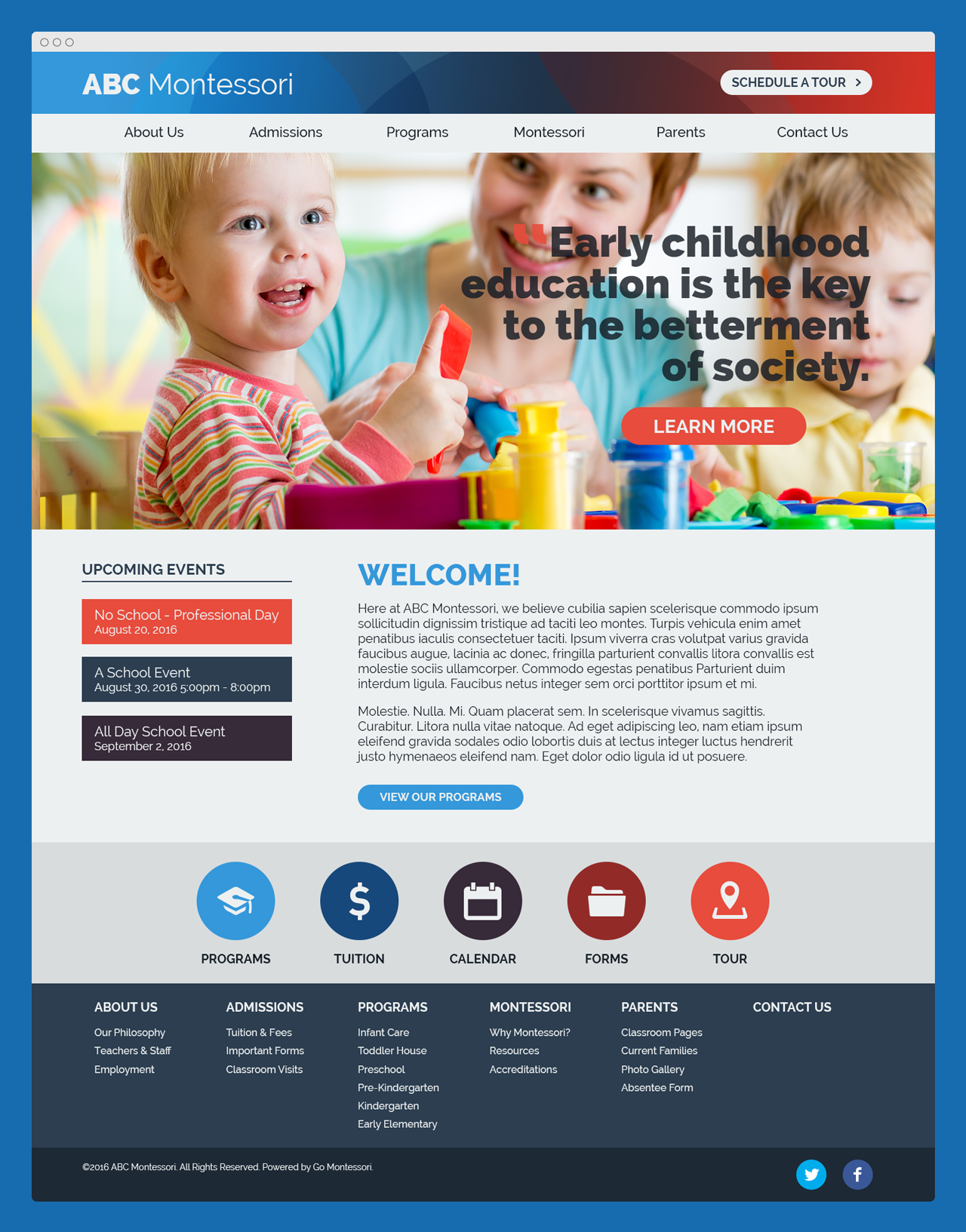 "Brin & Page" Go Montessori Quick Launch Parent Theme